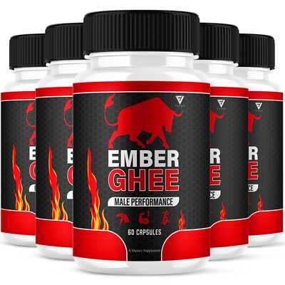 (5 Pack) Ember Ghee Max Performance Supplement EmberGhee Capsules (300 Capsules)
