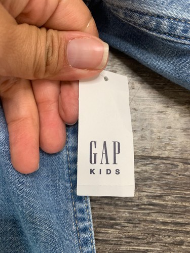 Gap Denim XL Slim Fit with Pearl Snaps Kids Western Long Sleeve Shirt - Picture 3 of 6