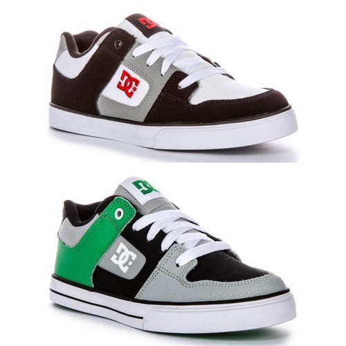 DC Schuhe Nubuck Schnürschuhe reine Skate-Turnschuhe in weiß schwarz grau Größe UK 3 - 6