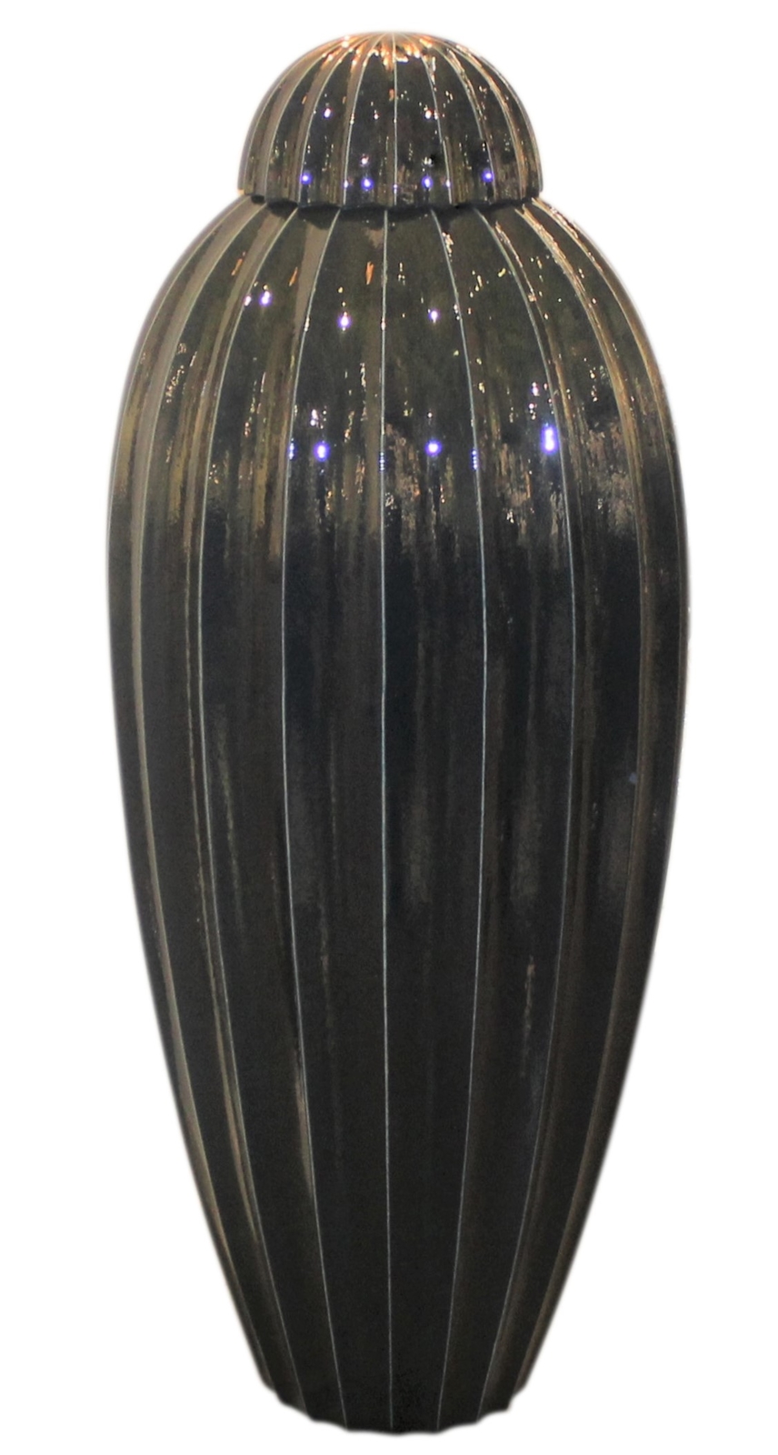 Luxe Oversize Fluted Dark Blue 46" Tall Jar s l1600