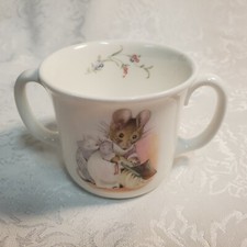 1986 Royal Albert Beatrix Potter Hunca Munca Mug Cup Double Handle
