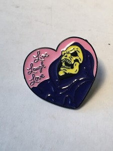 Skeletor Enamel Pin - Live Laugh Love Heart Pin He-Man Pin Funny Pin Nostalgic | eBay