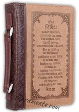 Bible Cover Medium The Lord's Prayer luxleather brown