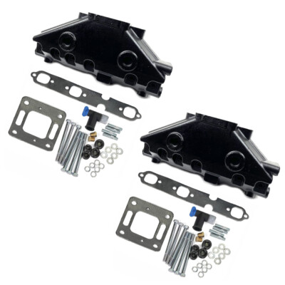 2 Set for MerCruiser GM V6 175 185 205 262 4.3L Marine Exhaust Manifold & Gasket