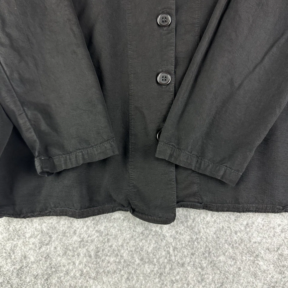 Блузка Tianello на пуговицах топ женщин размер S черный негабаритный основной минимальный LS * - Изображение 4 из 4