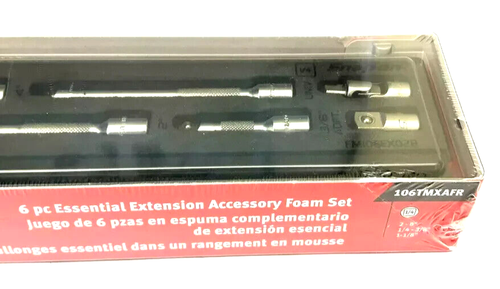 New Snap-on™ 106TMXAFR 6pc 1/4" Drive Extension & Adapter Red Foam Set - Picture 8 of 10