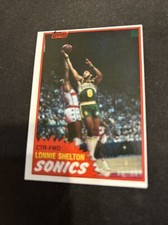 1981-82 Topps Card #W86 Lonnie Shelton Seattle Super Sonics NmMt Free Shipping!
