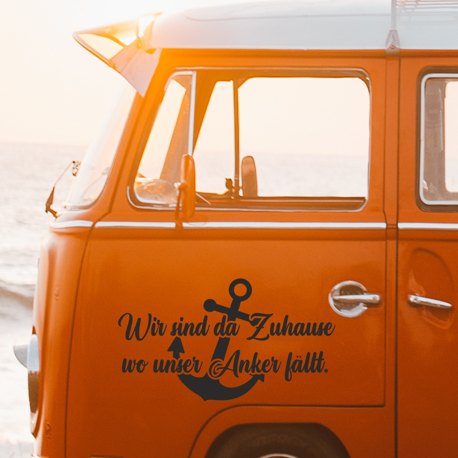 Anker Mit Spruch Aufkleber Zuhause Maritim Camper Wohnmobil Van Auto 30x17 cm