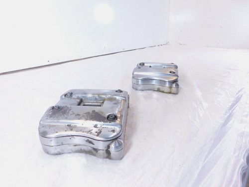Harley Davidson Sportster 883 1100 1200 Chrome Cylinder Head Cover Rocker Boxes - Picture 5 of 15