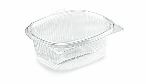 100 Vaschette per Alimenti 500 con Ovali Trasparenti PET Plastica Insalata