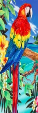 TROPICAL PARROT MACAW, FLOWERS, BIRD, DOGS ,CATS, FAIRIES-UNIQUE BOOKMARKS