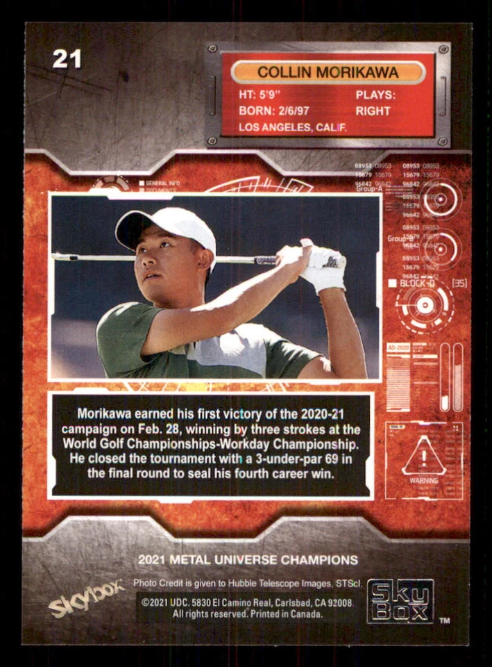 2021 Metal Universe Champions #21 Collin Morikawa - Image 2 of 2