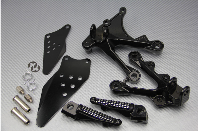 Platines repose-pieds avant ZX6R en aluminium renforcé antidérapant