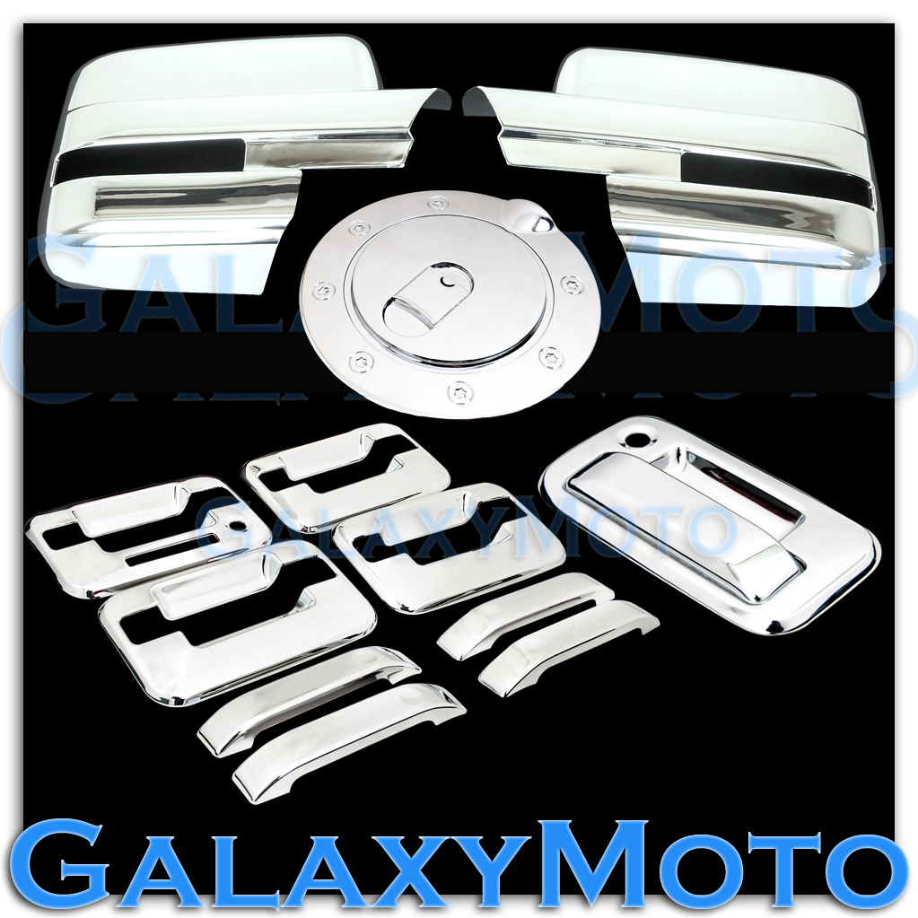 04-08 Ford F150 Chrome Mirror+4 Door Handle+no keypad+no KH+Tailgate+Gas Cover