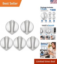 5 Packs WB03K10303 Profile Stove Cooktop Oven Rang Knob Replacements for GE,S...