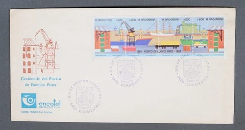 MayfairStamps Argentina FDC 1990 Strip Port of Buenos Aires Centennial First Day