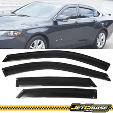 Fits 14-20 Chevy Impala Acrylic Tape On Window Visors Rain Sun Guard 4Pcs Set