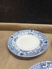 Muirfield set of 3 Saucers and Coffee Cups Blue White Floral Pattern 1 soup bowl — photo 7