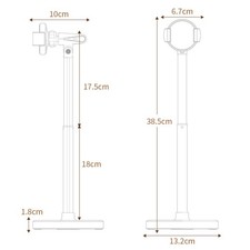 Aluminum Phone Holder for Desk Stylish Adjustable Height and Retractable