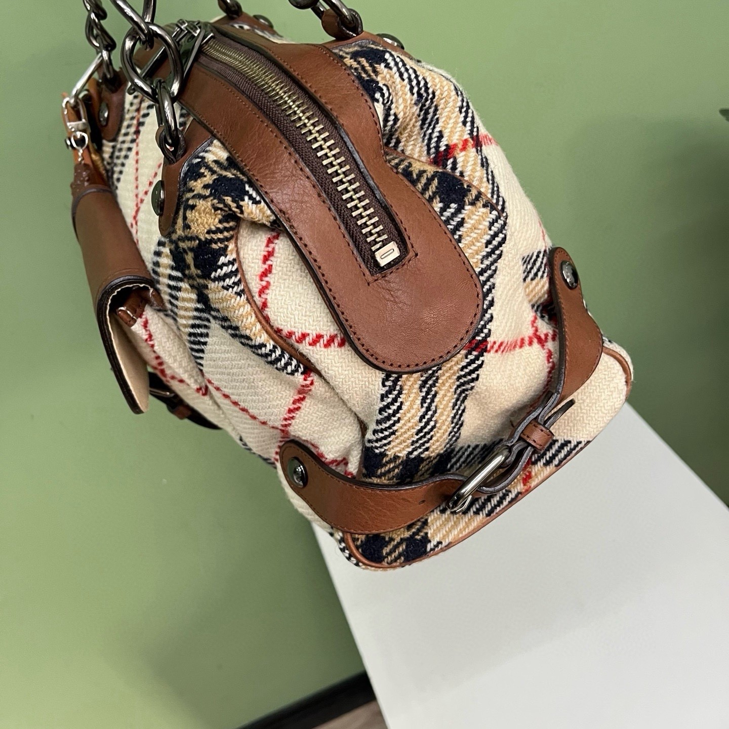 Burberry Pre-Owned Authentic Bowling Bag 37*24*17 Free Tracked Shipping — image 10