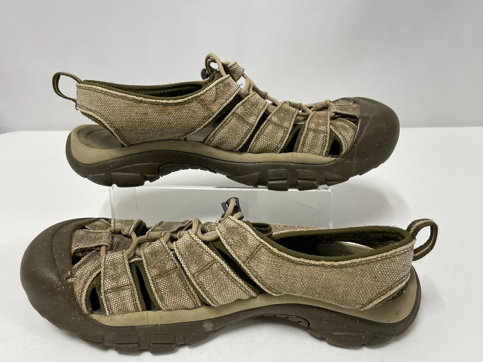 Sandali uomo Keen Newport taglia 11 marrone marrone chiaro punta chiusa impermeabili trail escursionismo