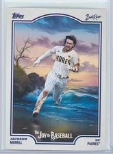 Jackson Merrill 2025 Topps Bob Ross Joy Of Baseball #39 San Diego Padres