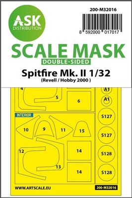 Spitfire Mk.II double-sided express masks for Revell / Hobby2000 / 1:32