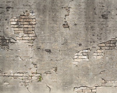 Wall Rogues WR50520 Broken Concrete Mural 85.2'' x 109.2'', Gray