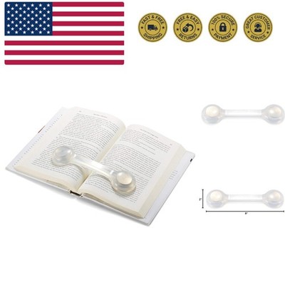 Clear Weighted Bookmark/Page Holder - Hands-Free Reading Solution (8'' x 2'')