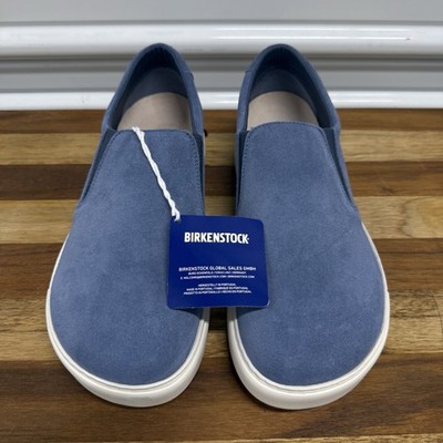 Birkenstock Oswego Men Size 10 US / 43 EUR Blue Leather Suede Slip