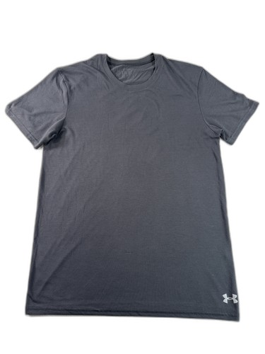 Under Armour Graphic Logo Tee L Gray Polyester Athletic Regular Fit Short