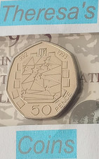 1992 / 1993 50p BUNC Dual date Large fifty pence coin Uncirculated