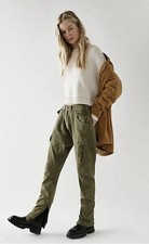 Free People Cotton Olive Green Rule Breaker Slim Cargo Utility Pants 0