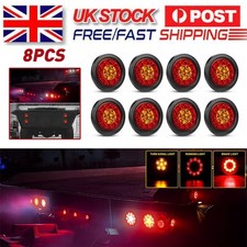16X 4" 16LED Truck Round Light Tail Light Brake Stop Turn Signal Light Red/Ambe