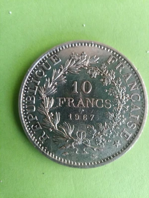 MONNAIE FRANCE 10 FRS ARGENT 1967 - Photo 1/2