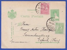 Romania GA postcard Mi. No. P80 with additional franking O CLUJ 1928
