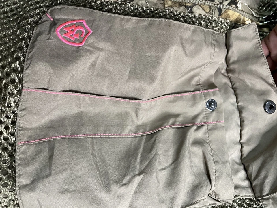 Chaleco Game Winner Caza Pájaro Para Mujer Talla XL 2XL Camuflaje y Malla Cremallera Rosa Foto 2 de 4