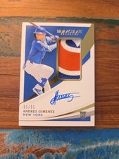 2021 Panini Immaculate /99 Andres Gimenez #123 Gold RPA Rookie Patch Auto RC