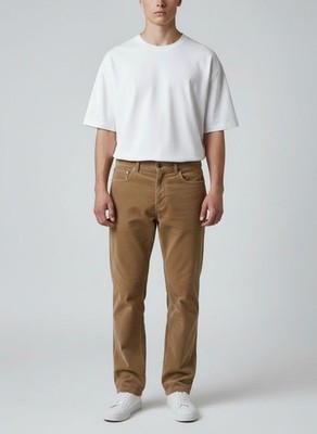 Old Navy Straight Fit Boys Size 14 Regular Corduroy Pants Tan 100% Cotton