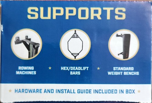 Gym WalI Brackets Black Iron American NITB Practice -2 Pcs Brackets In Box- NEW - Picture 2 of 6