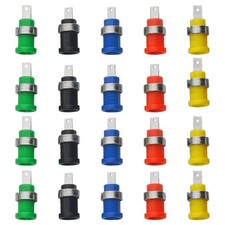 WMYCONGCONG 20 PCS 5 Colors 4mm Banana Jack Female Panel Mount Socket...