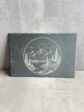 Schiefer Servierplatte Berge