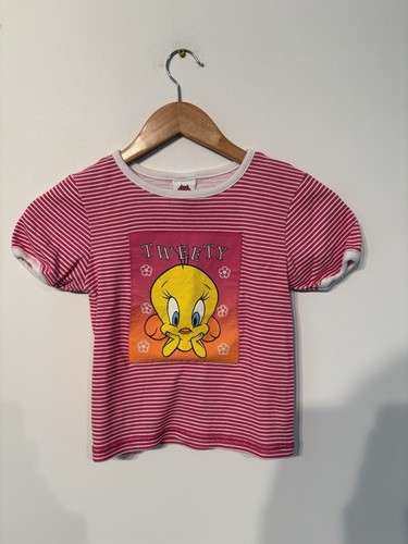Vintage Kids Tweety Bird Lunes Tunes T Shirt Size 10/12