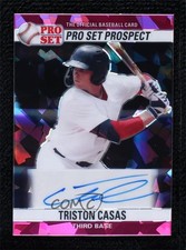 2021 Leaf Pro Set Metal 1990 Base Pink Crystals 10/10 Triston Casas Auto uk2