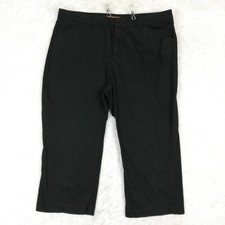 Lee Womens Pants Capri Straight Leg Black High Rise Stretch Plus 18W