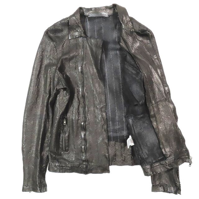 Salvatore Santoro Python Embossed Lamb Leather Ja… - image 3