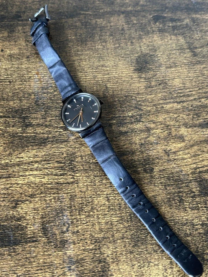 Reloj de cuarzo Skagen Ancher para mujer SKW2194 esfera gris de vestir cuero 26 mm 6 1/2" Foto 2 de 4