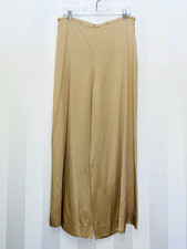 St John Gold Silky Satin Dress Pants Size 10