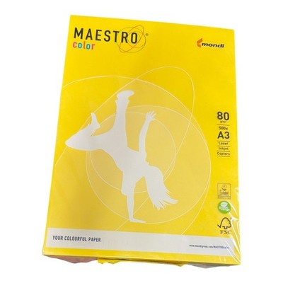Mondi Maestro Color A3 Sonnengelb SY40 80g/m2 500 Blatt Druckerpapier OVP