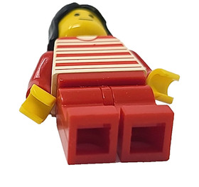 Vintage Lego Minifigure Trn010 Train Passenger Red Stripe Metroliner 4558 10001